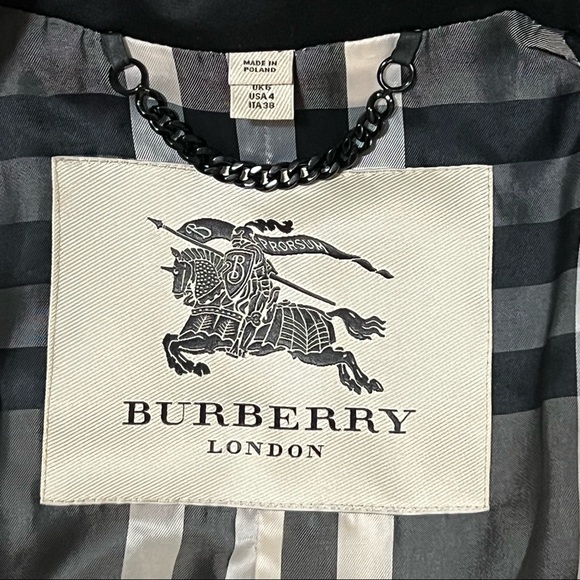 BURBERRY Black PLINCMOD55SWI Trench Coat 🧥 - Picture 6 of 12
